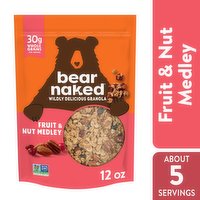 Bear Naked Granola Cereal, Fruit and Nut Medley, 12 Ounce