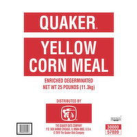 Quaker Corn Meal, Yellow, 25 Pound