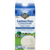 First Street Milk, Reduced Fat, Lactose Free, 64 Ounce