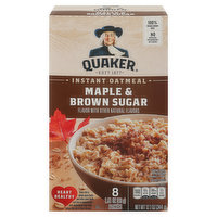 Quaker Instant Oatmeal, Maple & Brown Sugar, 8 Each