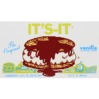 It's-It Ice Cream Sandwich, Vanilla, The Original, 3 Pack, 3 Each