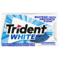 Trident Gum, Sugar Free, Peppermint, 16 Each