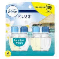 Febreze Odor-Fighting PLUG Air Freshener Refill, Bora Bora, (2) .87 fl. oz. Oil Refills, 1.75 Ounce