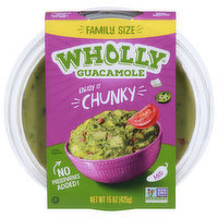 Wholly Guacamole Guacamole, Chunky, Medium, Family Size, 15 Ounce