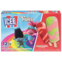 Icee Ice pops, Swirled, Sweet & Sour Flavors, 12 Each