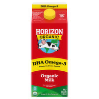 Horizon Organic Milk, DHA Omega-3, Organic, 0.5 Gallon