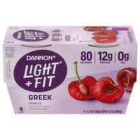 Dannon Yogurt, Cherry, Greek, 21.2 Ounce