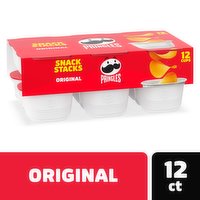 Pringles Potato Crisps Chips, Original, Snack Stacks, 12 Each