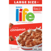 Life Cereal, Multigrain, Cinnamon, Large Size, 18 Ounce