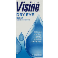 Visine Dry Eye Relief, Lubricant Eye Drops, 0.5 Ounce