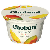 Chobani Yogurt, Greek, Reduced Fat, Mango on the Bottom, 5.3 Ounce