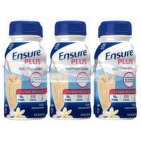 Ensure Plus Nutrition Shake Vanilla Ready-to-Drink Bottles, 6 Each