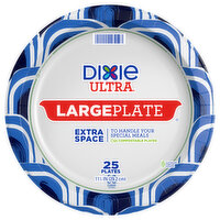 Dixie Ultra Plates, Extra Space, Large, 25 Each