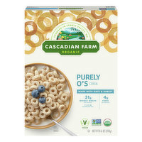 Cascadian Farm Cereal, Organic, Purely O's, 8.6 Ounce