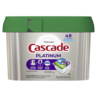 Cascade Platinum Dishwasher Detergent Pods, Fresh, 48 Count, 48 Each