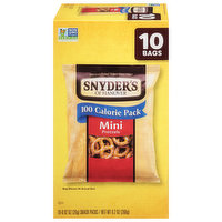 Snyder's of Hanover Pretzels, 100 Calorie Pack, Mini, 10 Each