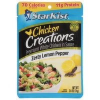 StarKist Chicken in Sauce, Zesty Lemon Pepper, Premium, White, 2.6 Ounce