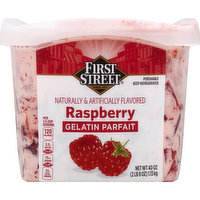 First Street Gelatin Parfait, Raspberry, 40 Ounce