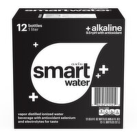 smartwater Glaceau Alkaline With Antioxidant, 33.8 fl oz, 12 Ct, 12 Each