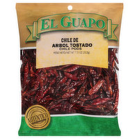 El Guapo Premium Toasted Arbol Chili Pods (Chile de Arbol Entero Tostado), 7.5 Ounce