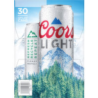 Coors Light Cans, Beer , 4.2% ABV, 30 Pack - Smart & Final