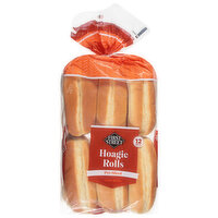 First Street Hoagie Rolls, Pre-Sliced, 32 Ounce