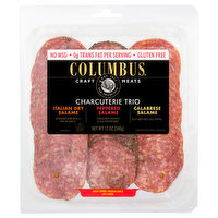 Columbus Charcuterie Trio, Italian Dry Salame/Peppered Salame/Calabrese Salame, 12 Ounce