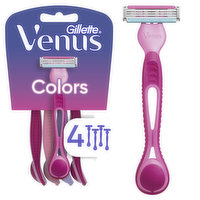 Venus Simply 3 Colors Disposable Razors, 4 Count, 4 Each