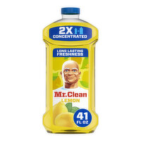 Mr. Clean 2X Concentrated Multi Surface Cleaner with Lemon Scent, All Purpose Cleaner, 41 Fluid ounce