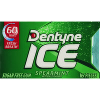 Dentyne Ice Gum, Sugar Free, Spearmint, 16 Each