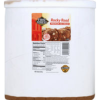 First Street Ice Cream, Premium, Rocky Road, 3 Gallon