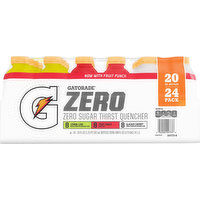 Gatorade Thirst Quencher, Zero Sugar, Lemon-Lime/Fruit Punch/Glacier Cherry, 24 Pack, 24 Each