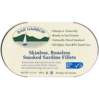 Bar  Harbor Sardine Fillets, Skinless, Boneless, Smoked, 6.7 Ounce