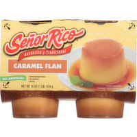 Senior Rico Caramel Flan, 4 Pack, 16 Ounce