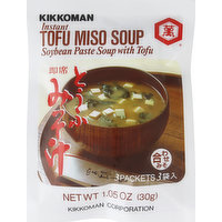 Kikkoman Instant Soup, Soybean Paste with Tofu, Tofu Miso, 3 Each