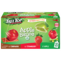 Tree Top Apple Sauce, Cinnamon/Strawberry/Apple, Variety Pack, 20 Each