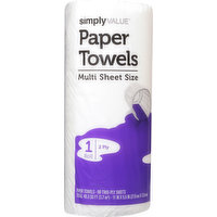Simply Value Paper Towels, Multi Sheet Size, 2 Ply, 46.5 Square foot