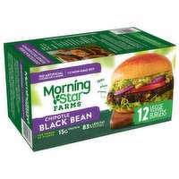 MorningStar Farms Veggie Burgers, Chipotle Black Bean, 50.8 Ounce