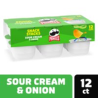 Pringles Potato Crisps Chips, Sour Cream and Onion, Snack Stacks, 8.8 Ounce