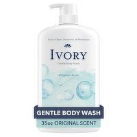 Ivory Mild & Gentle Body Wash, Original Scent, 35oz, 35 Ounce