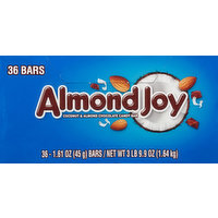 Almond Joy Candy Bar, Coconut & Almond Chocolate, 36 Each