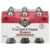 First Street Shakers, Salt & Pepper, Tower, 6 Each