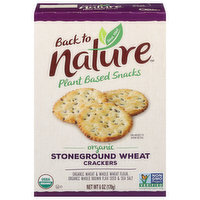 Back to Nature Crackers, Stoneground Wheat, Organic, 6 Ounce