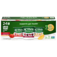 Activia Yogurt, Low Fat, Strawberry, Black Cherry, Peach, 96 Ounce