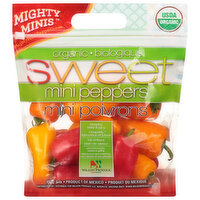 Mighty Minis Peppers, Organic, Sweet, Mini, 1 Pound