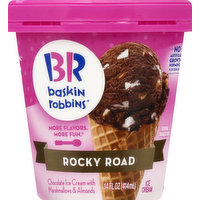 Baskin Robbins Ice Cream, Rocky Road, 14 Ounce