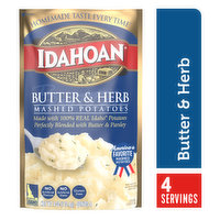 Idahoan Butter & Herb Mashed Potatoes, 4 Ounce