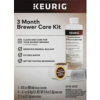 Keurig Brewer Care Kit, 3 Month, 1 Each