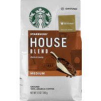 Starbucks Coffee, Ground, Medium, House Blend, 12 Ounce