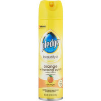 Pledge Furniture Spray, Orange, Enhancing Polish, 9.7 Ounce